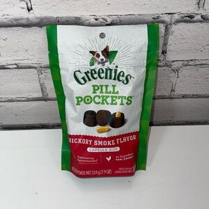 Greenies Pill Pockets Dog Treats Hickory Smoke Large Capsule 7.9oz 30Pk Soft